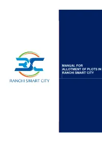 Manual for Allotment of Plots in Ranchi Smart City