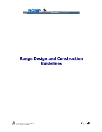 Range Design Construction Guidelines