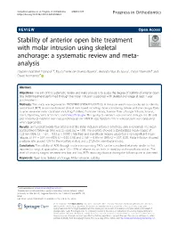 Stability of Anterior Open Bite Treatment with Molar Intrusion Using Skeletal