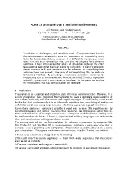 Acme As an Interactive Translation Environment