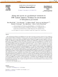 Along and Across Arc Geochemical Variations in NW Central America: Evidence for Involvement of Lithospheric Pyroxenite