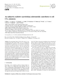 An Unknown Oxidative Metabolism Substantially Contributes to Soil CO2
