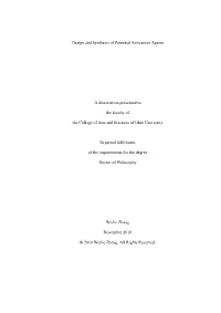 Design and Synthesis of Potential Anticancer Agents a Dissertation