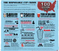Infographic Research & Design by Steelysdrinkware.Com Cup Waste Data Sources >> Paper Cup Waste: U.S