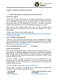 Lowdham – Flood Risk Information and Faqs