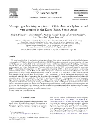 Nitrogen Geochemistry As a Tracer of Fluid Flow in a Hydrothermal Vent