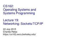 Sockets/TCP/IP