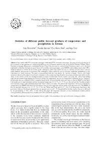 Statistics of Different Public Forecast Products of Temperature and Precipitation in Estonia