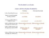 This Bookshelf: 2020 Books Links to All Steve Hopkins' Bookshelves