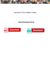 Adventure Time Hidden Letters