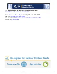 The Role of the Basis Set: Assessing Density Functional Theory A