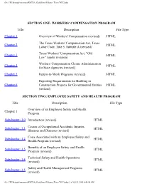 WORKERS' COMPENSATION PROGRAM Title Description File Type