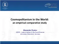 Cosmopolitanism in the World: an Empirical Comparative Study