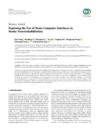 Exploring the Use of Brain-Computer Interfaces in Stroke Neurorehabilitation