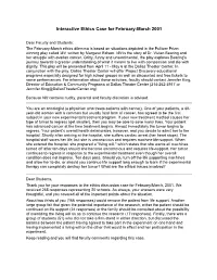 Interactive Ethics Case for February-March 2001