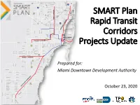 SMART Plan Rapid Transit Corridors Projects Update