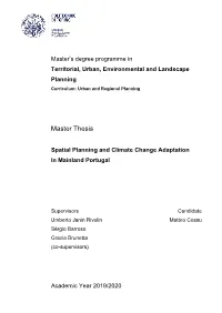 Spatial Planning and Climate Change Adaptation in Mainland Portugal