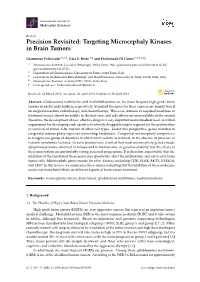Targeting Microcephaly Kinases in Brain Tumors