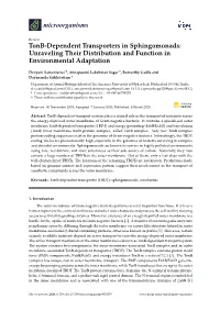 Tonb-Dependent Transporters in Sphingomonads: Unraveling Their Distribution and Function in Environmental Adaptation