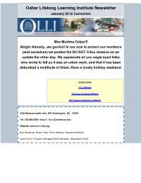 2012 Newsletters Combined