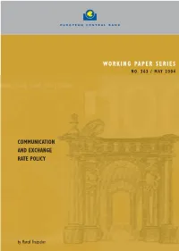Communication and Exchange Rate Policy
