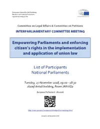 Empowering Parliaments and Enforcing Citizen's Rights in The