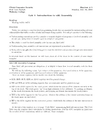 Introduction to X86 Assembly