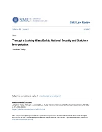 National Security and Statutory Interpretation