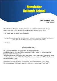 Newsletter Kellandsschool