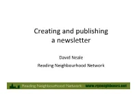 Creating a Newsletter