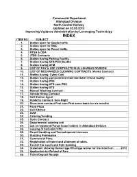 Index Item No