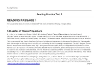 READING PASSAGE 1 You Should Spend About 20 Minutes on Questions 1—13, Which Are Based on Reading Passage I Below