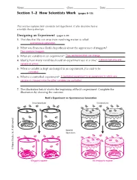 Section 1–2 How Scientists Work (Pages 8–15)