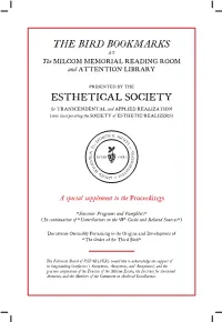 THE BIRD BOOKMARKS at the MILCOM MEMORIAL READING ROOM and ATTENTION LIBRARY