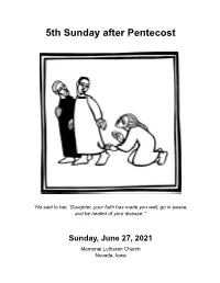 5Th Sunday After Pentecost