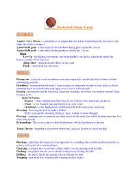 Basketball Study Guide SCORING SKILLS FOULS