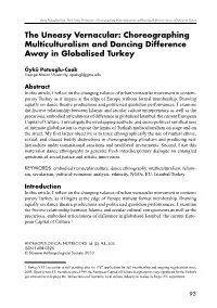Choreographing Multiculturalism and Dancing Difference Away in Globalised Turkey