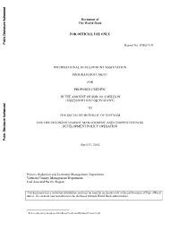 Government of Vietnam Update on Macroeconomic Developments in the First Four Months of 2014