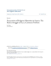 Persecution of Religious Minorities in Samoa: the Bahá’Ís Struggle to Face a Common Problem Zoe Bryan SIT Study Abroad