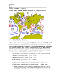 Surface Circulation & Upwelling