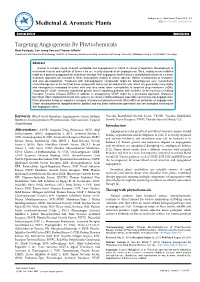 Targeting Angiogenesis by Phytochemicals