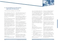 17. the UK Bribery Act 2010 and Its Implications for Businesses