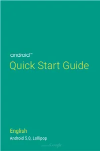 Android Quick Start Guide, Android 5.0, Lollipop