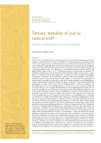 Banality of Evil Or Radical Evil?