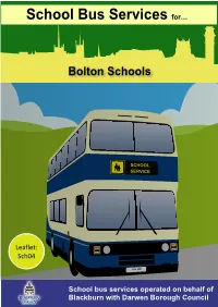 Blackburn with Darwen Timetable 2021