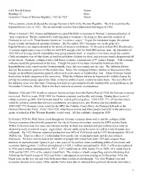 Economic Crises of Weimar Republic, 1923 & 1929 Block