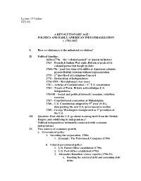 Lecture #5 Outline STS.001
