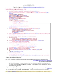 Percorso INFORMATICA Design Di DB Nel Progetto Di Massima Di SI