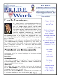 Promotions and Reassignments from the Commissioner