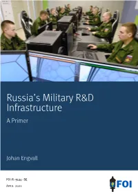 Russia's Military R&D Infrastructure